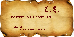 Bogdány Renáta névjegykártya