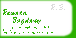 renata bogdany business card